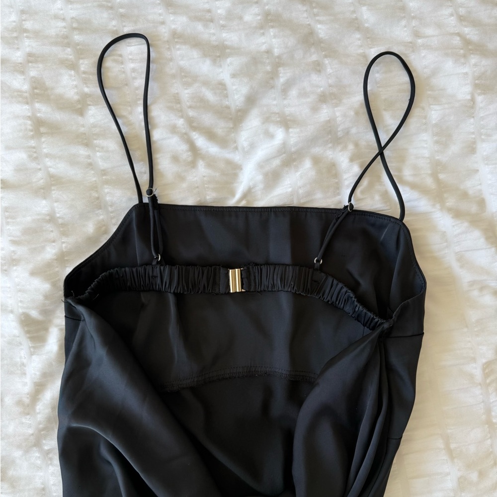 Abercrombie & Fitch Black Maxi Slip Dress Spaghetti Strap - Picture 4 of 4